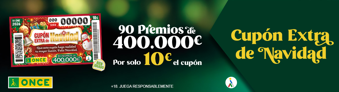 Cartel publicitario del Cupón Extra de Navidad (Abre una nueva ventana)