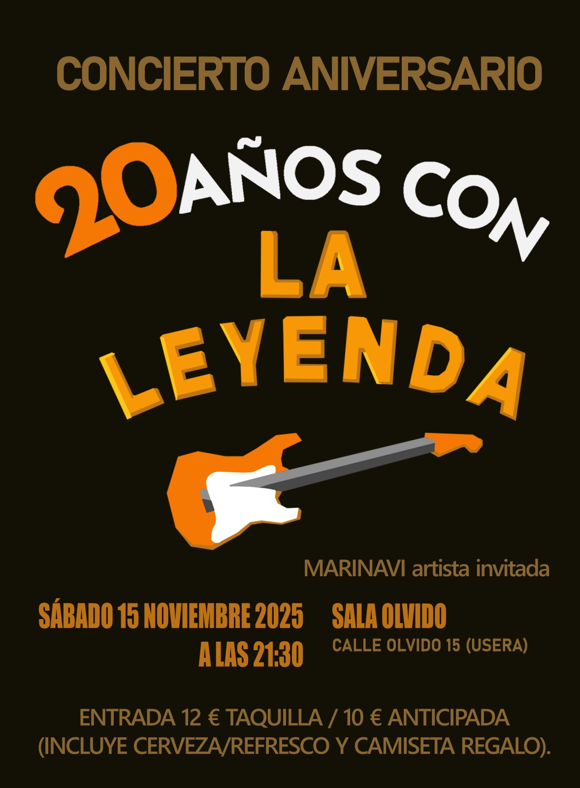 Cartel 20 años de La Leyenda