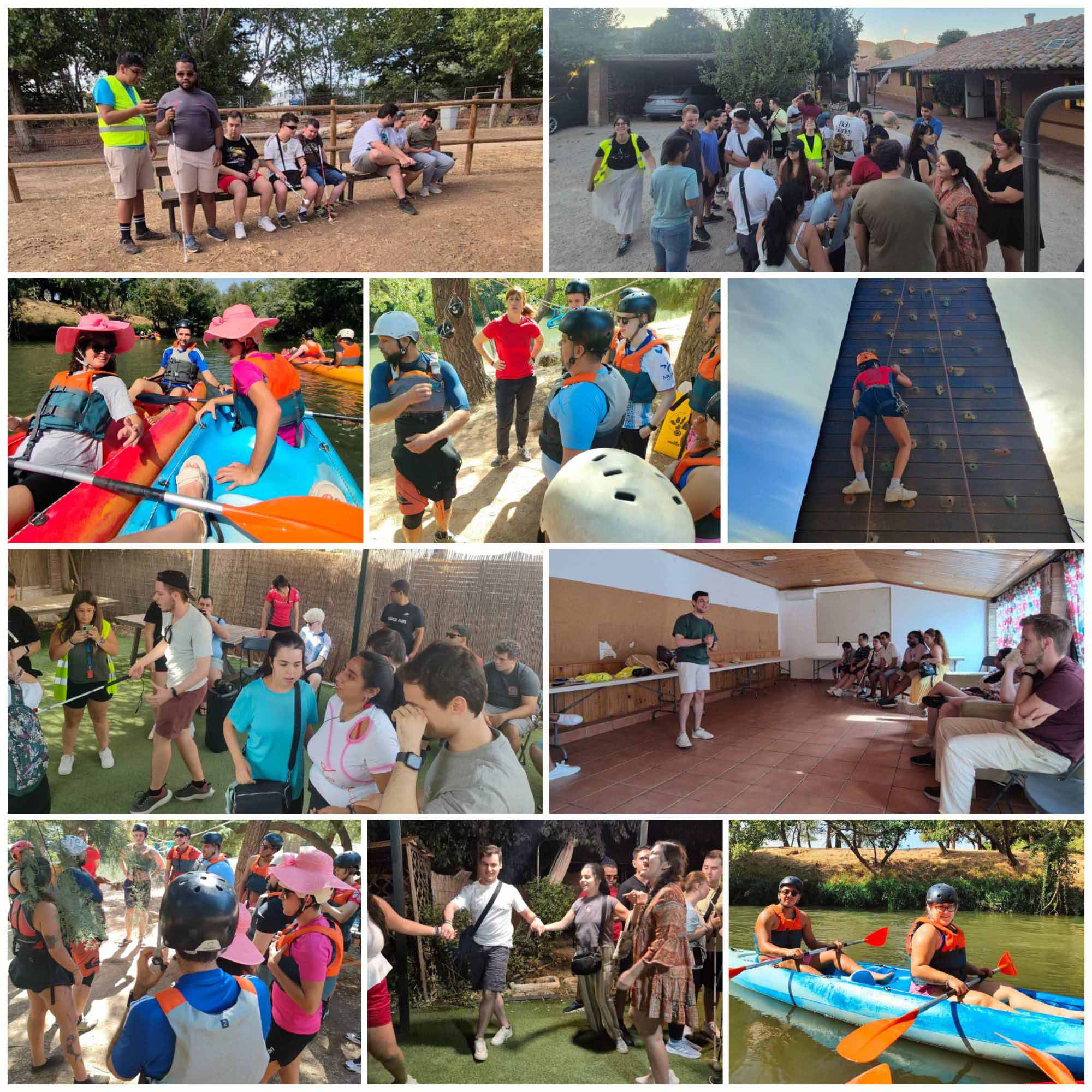 Varios momentos del encuentro juvenil