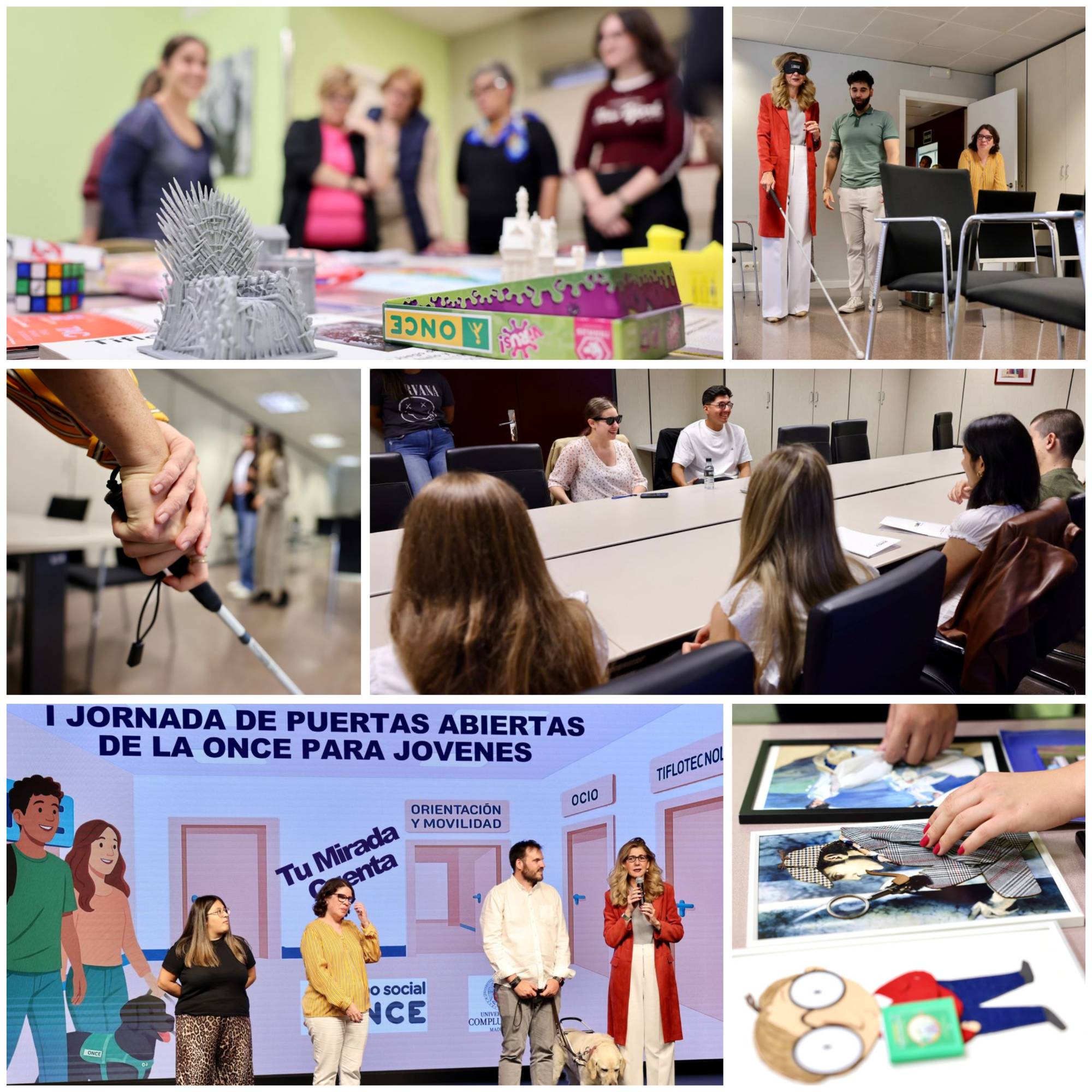 Collage con imágenes de varios momentos de la jornada