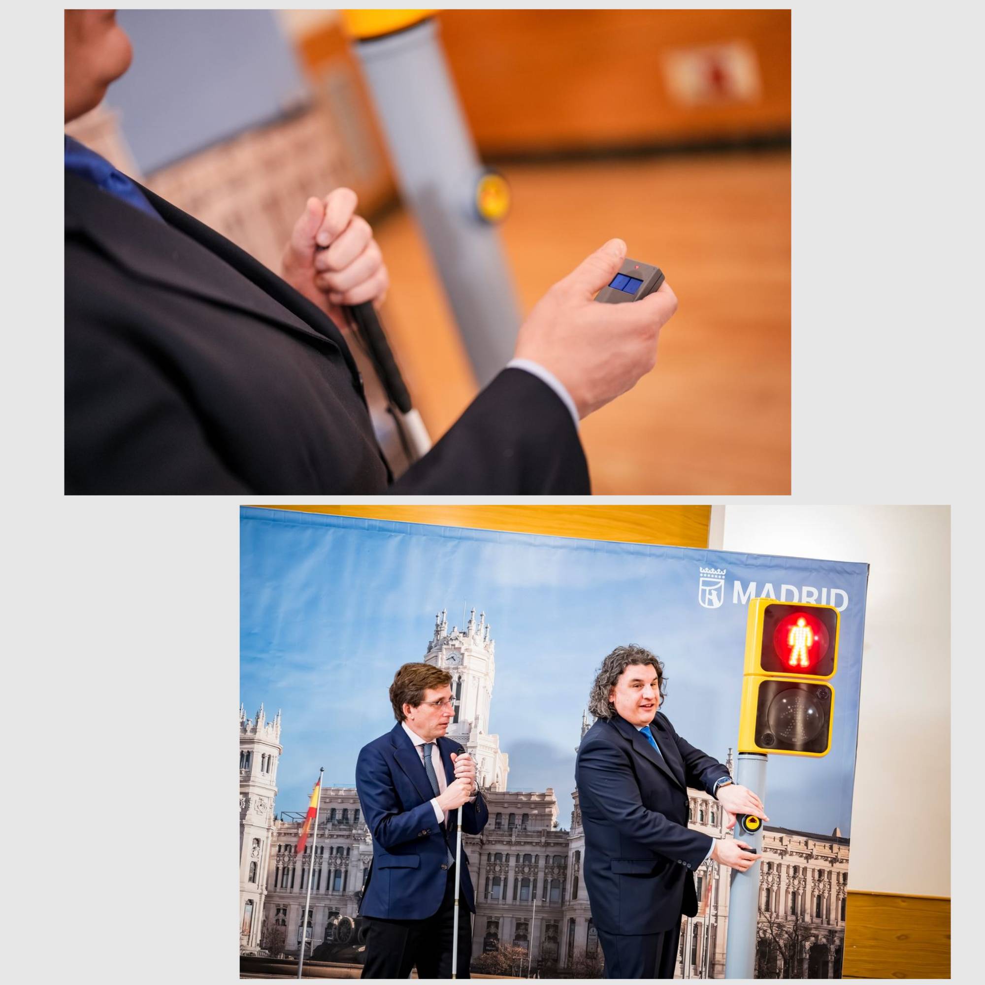 Primer plano del mando y momento en que Palomares explica al alcalde