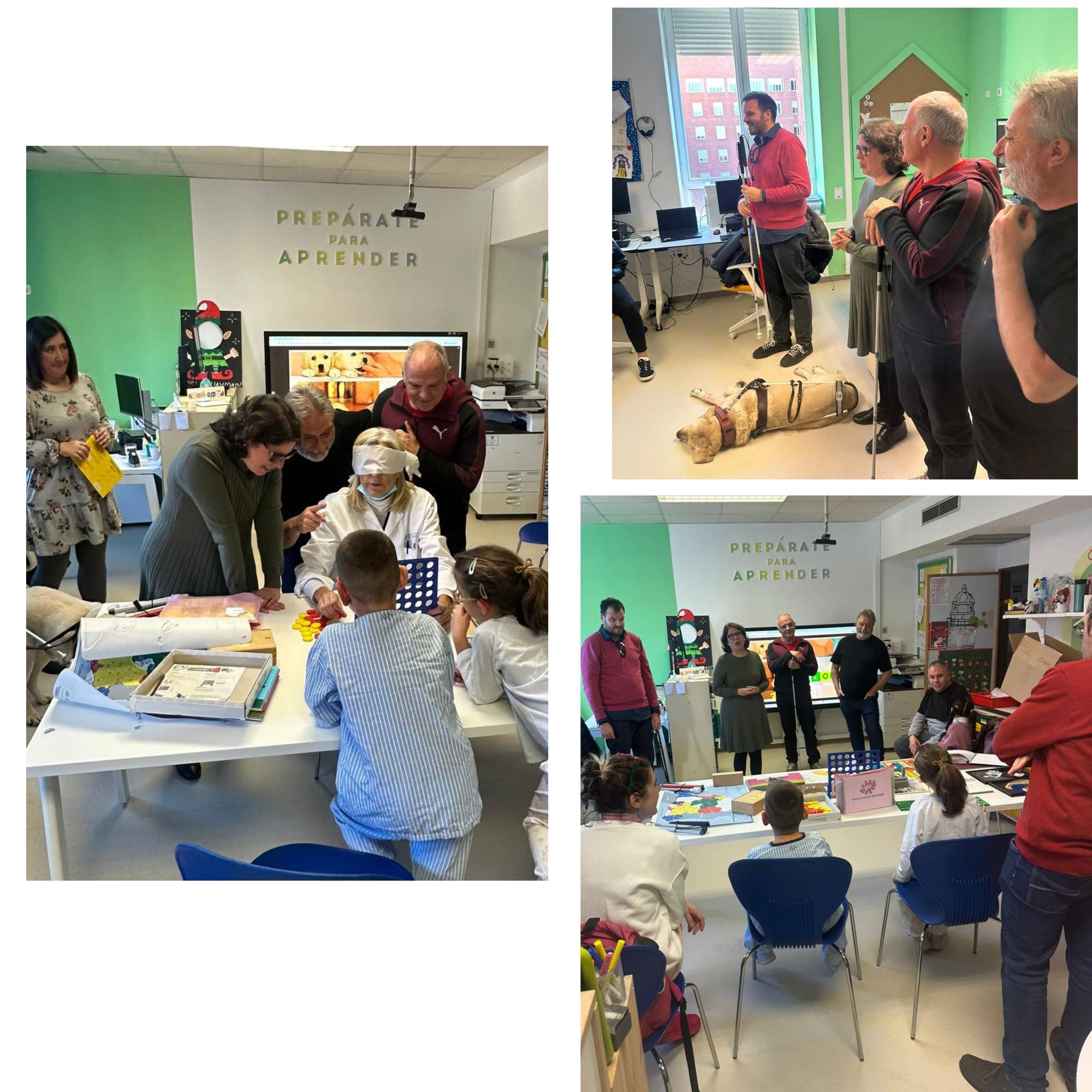 Varios momentos de la visita