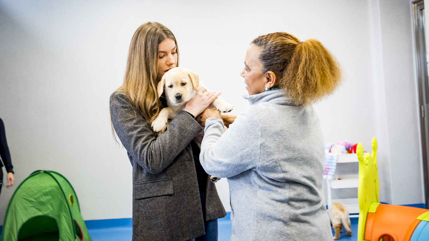 La infanta Sofía en el bloque de cachorros