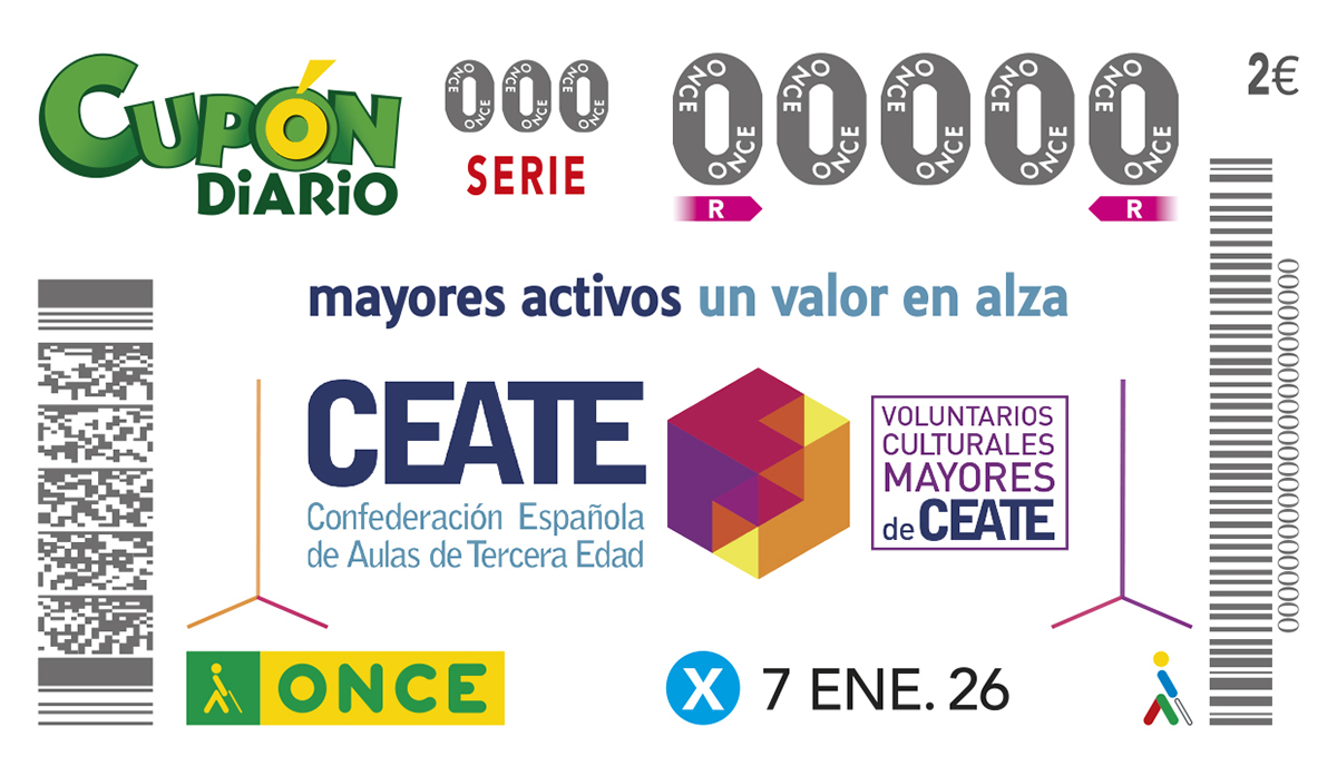 Cupón del 7 de enero dedicado a CEATE