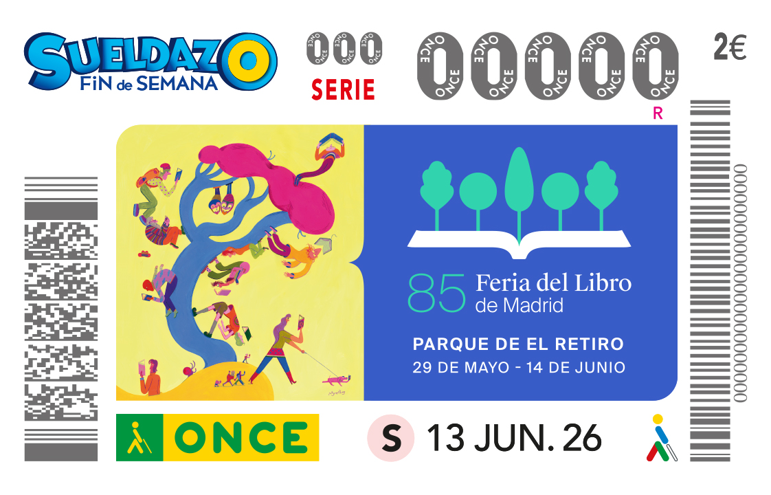Cupón del 13 de junio dedicado a la Feria del Libro de Madrid
