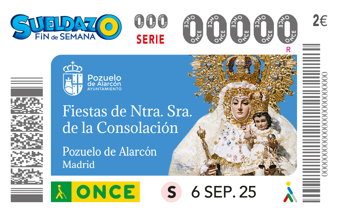 Cupón del 6 de septiembre dedicado a las fiestas de Pozuelo