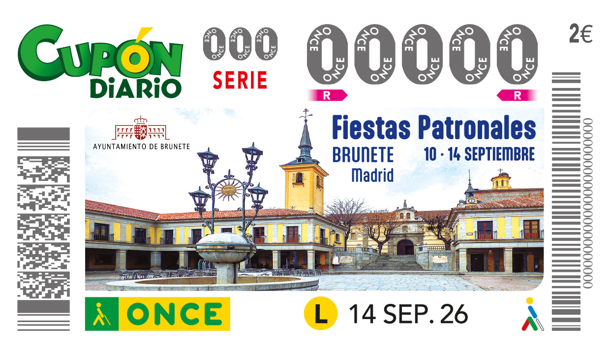 Cupón dedicado a las Fiestas de Brunete