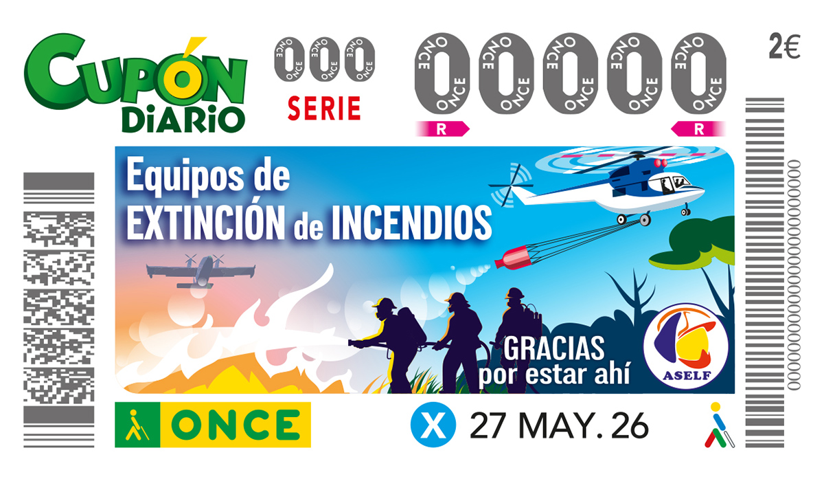 Cupón dedicado a los Equipos de Extinción de Incendios