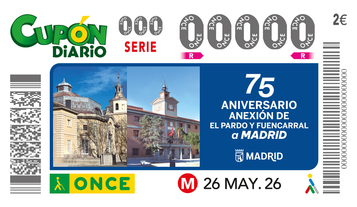 Cupón del 26 de mayo dedicado al aniversario