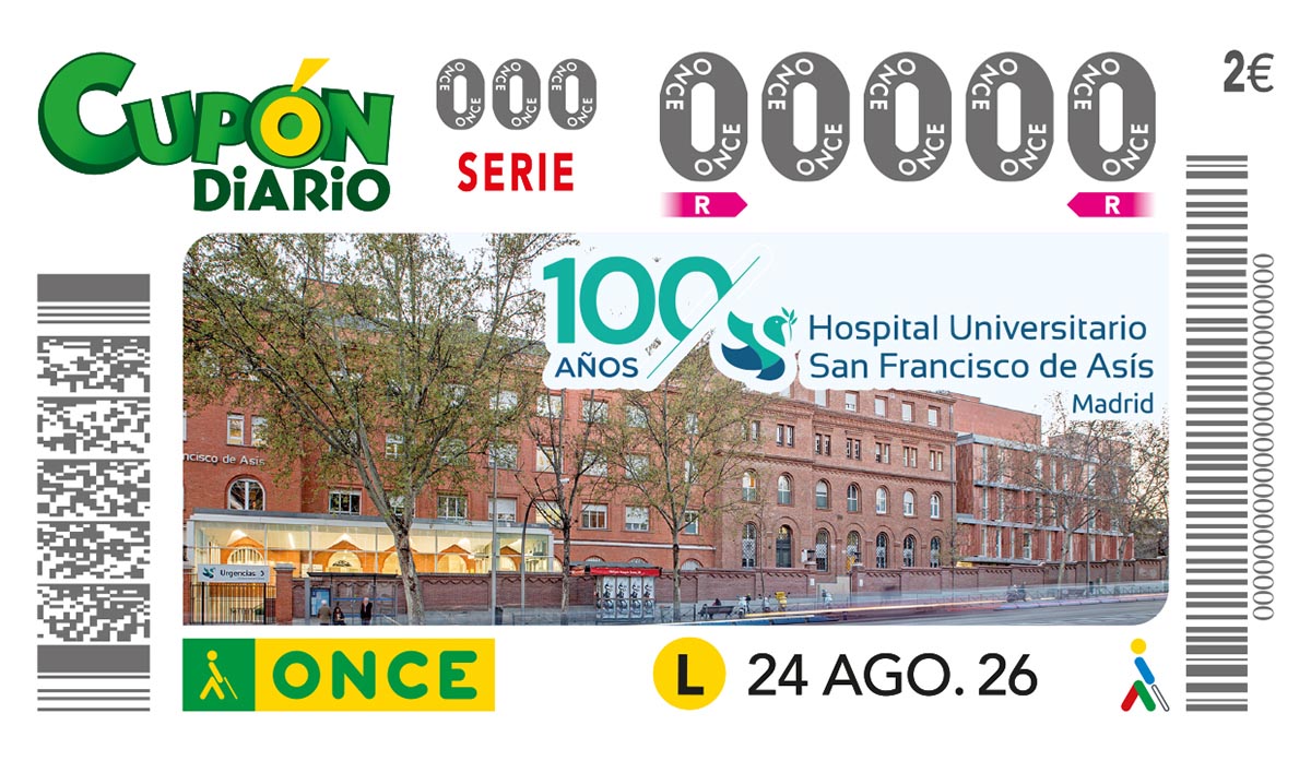 Cupón dedicado al Hospital San Francisco de Asís