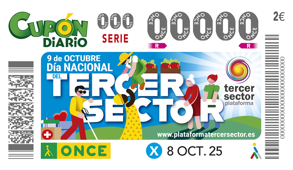 Cupón del 8 de octubre dedicado al Tercer Sector