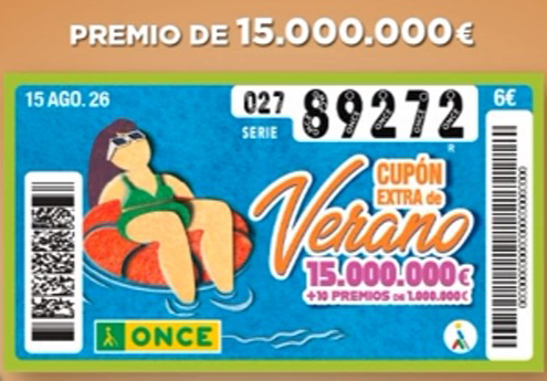 Número premiado en el sorteo del Cupón Extra de Verano