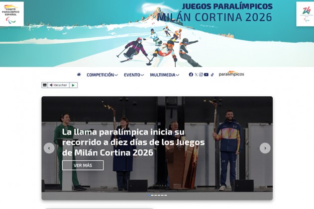 Pantallazo de la web de los Juegos