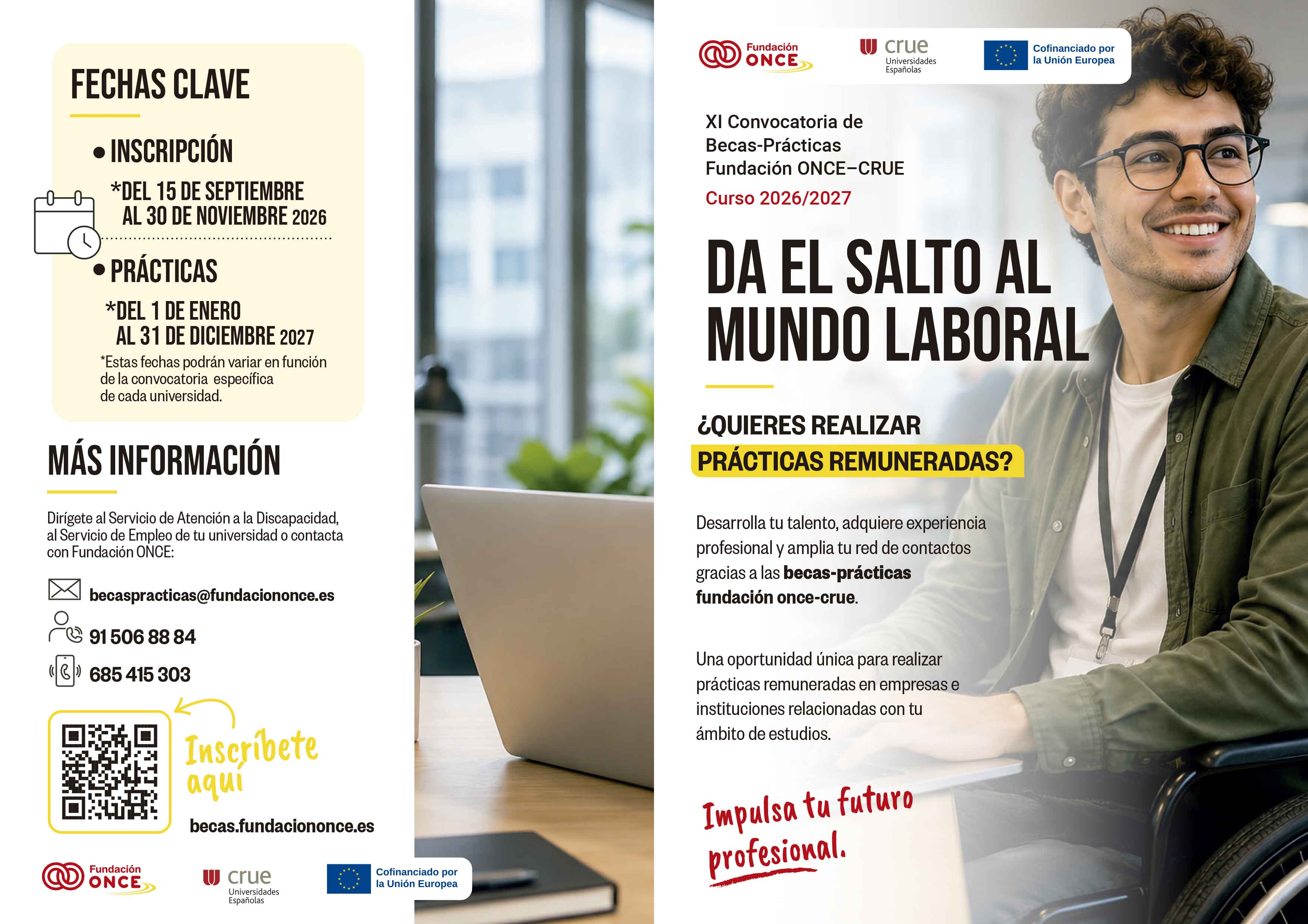 Díptico programa de becas