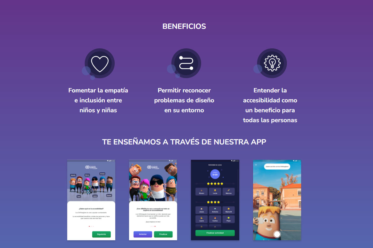 Captura de pantalla de la aplicación