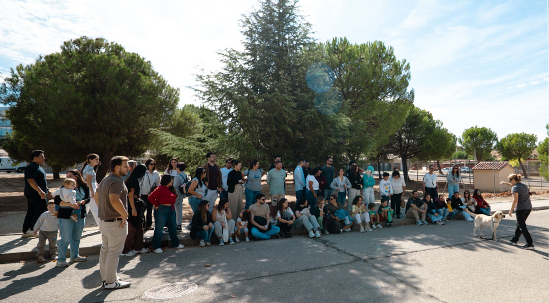 Momento de la demostración del trabajo de los perros
