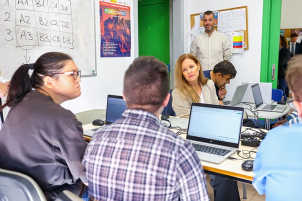 Un momento de la visita