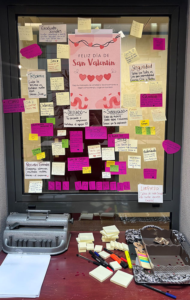 Espacio con los mensajes de los trabajadores