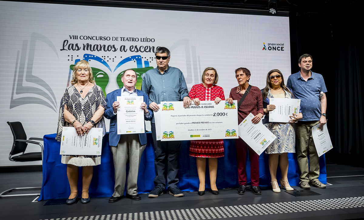 Galatea recogiendo el galardón