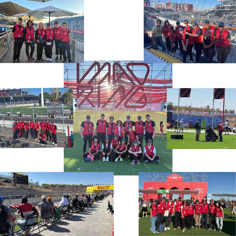 Grupos de voluntarios que han colaborado en el Gran Premio de Fórmula 1